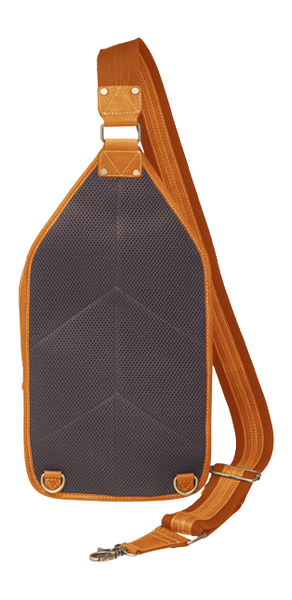 Kingport Industries GTM-CZY/108 Large Sling Backpack - Buff Buffalo Leather CCW Bag - Includes Holster — view 2