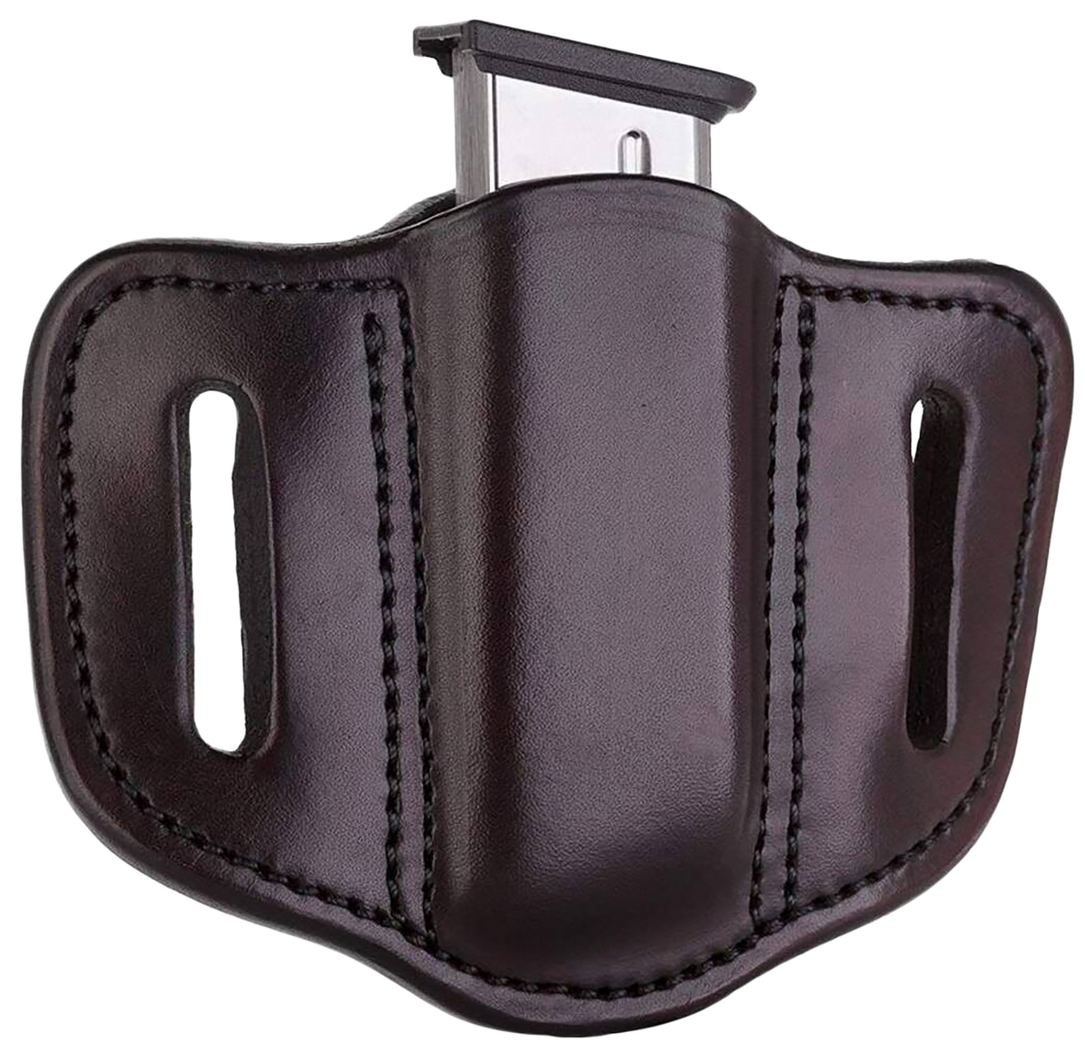 1791 Gunleather MAG1.1 Single Mag Holster Signature Brown Leather Belt Slide - Single Stack, Ambidextrous — view 2