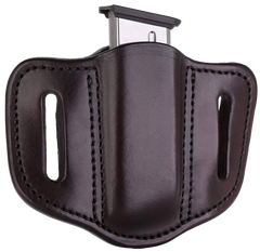 1791 Gunleather MAG1.1 Single Mag Holster Signature Brown Leather Belt Slide - Single Stack, Ambidextrous — view 2