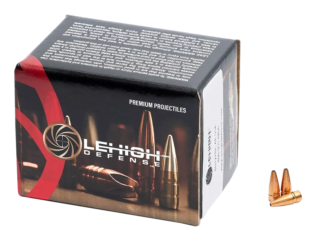 Lehigh Defense Controlled Chaos .223 Rem/.22-250 Rem/.22 Hornet/5.56x45mm NATO .224 32gr Copper Bullets - 50/Box — view 2