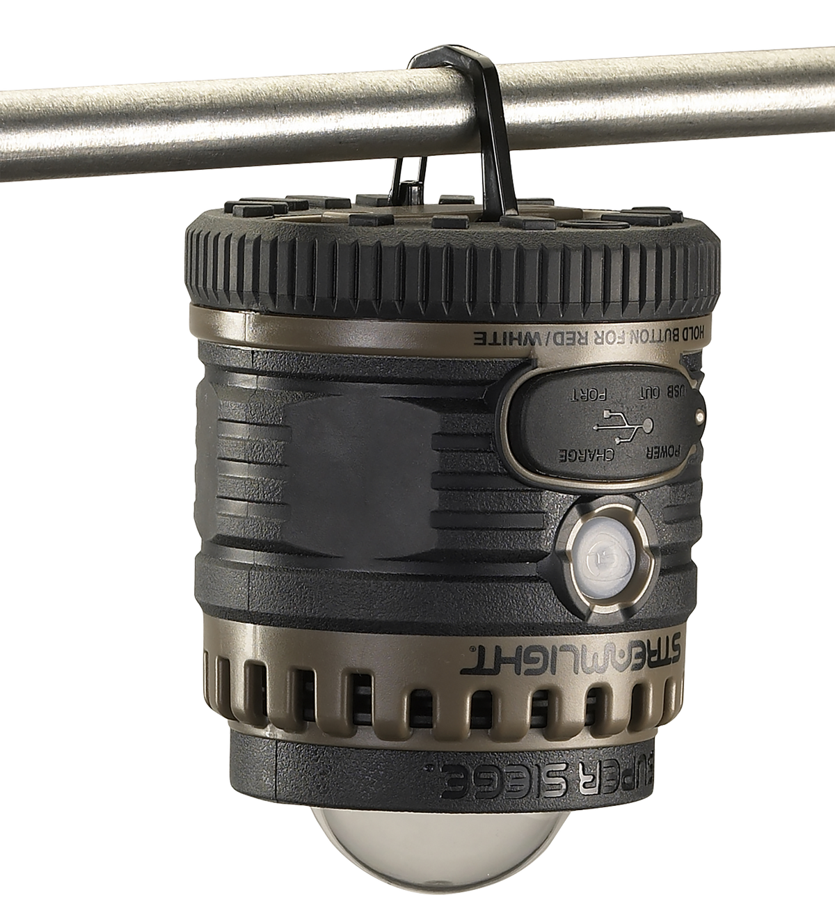 Streamlight 44947 Super Siege Rechargeable Lantern 125/550/1100 Lumens Red/White C4 LED Coyote — view 2