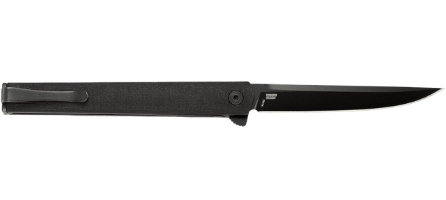 Columbia River CRKT 7097KC CEO Flipper 3.35" Folding Plain AUS-8A Black EDP GRN Knife — view 2