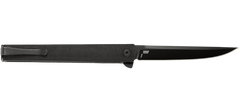 Columbia River CRKT 7097KC CEO Flipper 3.35" Folding Plain AUS-8A Black EDP GRN Knife — view 2