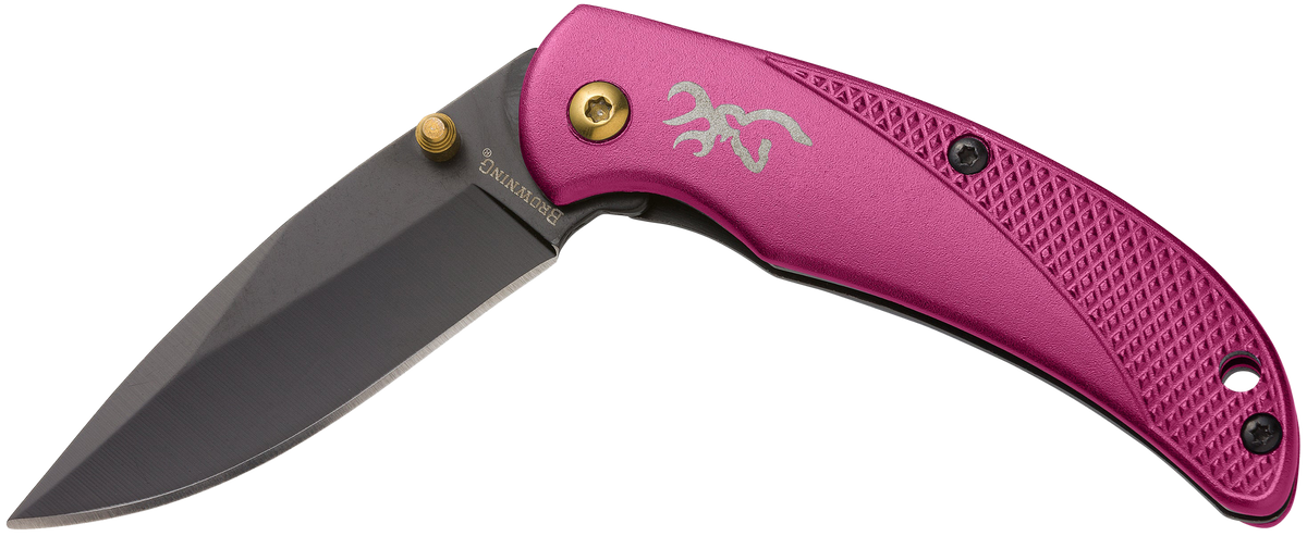 Browning Prism 3 2.38" 7Cr17MoV Folding Knife - Plum Aluminum Handle — view 2