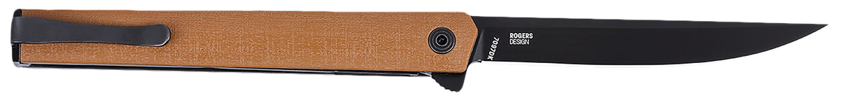 Columbia River CRKT CEO Flipper 3.35" Folding Plain Edge Brown GRN AUS-8 — view 2