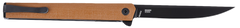 Columbia River CRKT CEO Flipper 3.35" Folding Plain Edge Brown GRN AUS-8 — view 2