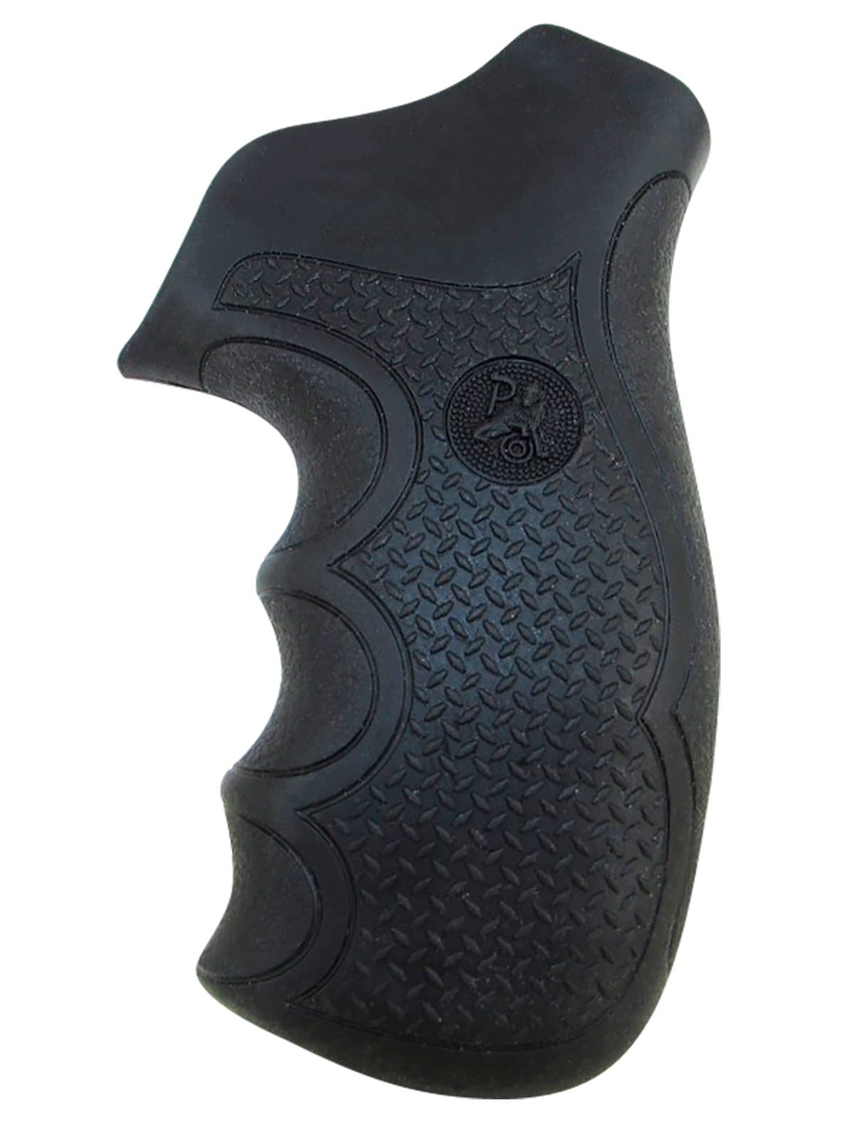 Pachmayr Diamond Pro Grip Diamond Checkering Black Rubber w/ Finger Grooves for Ruger GP100 — view 2