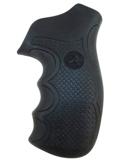 Pachmayr Diamond Pro Grip Diamond Checkering Black Rubber w/ Finger Grooves for Ruger GP100 — view 2