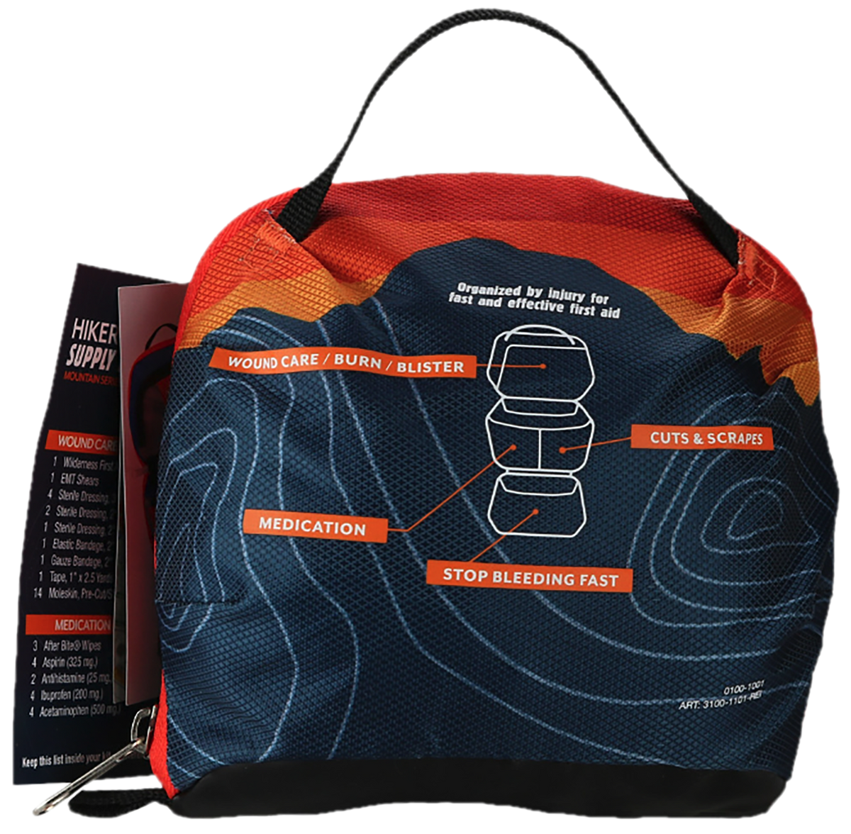 Adventure Medical Kits Mountain Series Hiker First Aid Kit 1-2 People Water Resistant Multi-Color Sunset Print — view 2