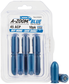 A-Zoom 15315 Pistol Blue Snap Caps 45 ACP 10-Pack Dummy Rounds — view 2