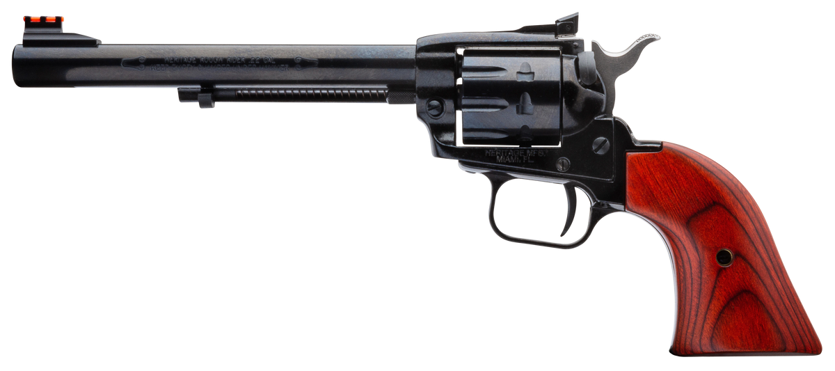 Heritage Mfg Rough Rider 22 LR/22 WMR 9-Shot 6.50" SAO Revolver - Black with Cocobolo Grips — view 2