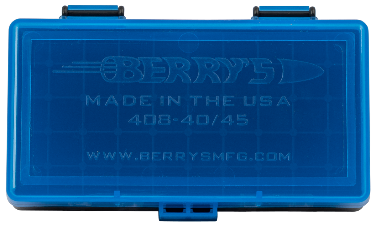 Berry's 38861 #408 Ammo Box .40 S&W/.45 ACP 50-Round Blue Lid/Black Bottom — view 2