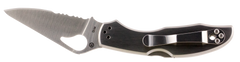 Spyderco Byrd Meadowlark 2 2.94" 8Cr13MoV Clip Point Part Serrated Stainless Steel Handle Folding Knife — view 2