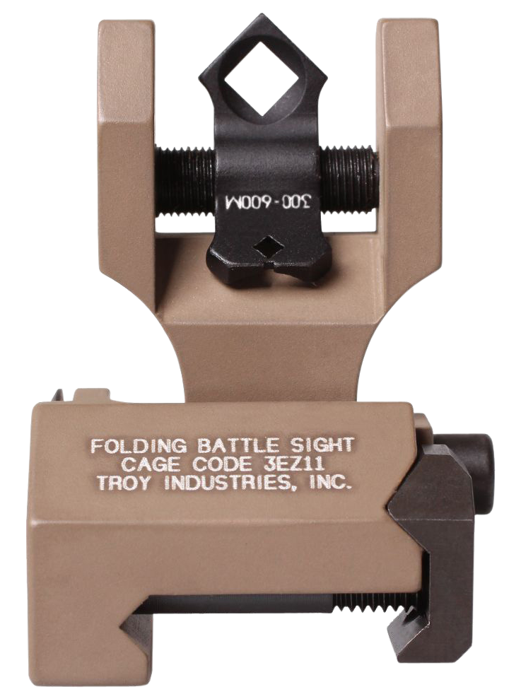 Troy Industries Rear Folding BattleSight Dioptic Flat Dark Earth for AR-15 — view 2