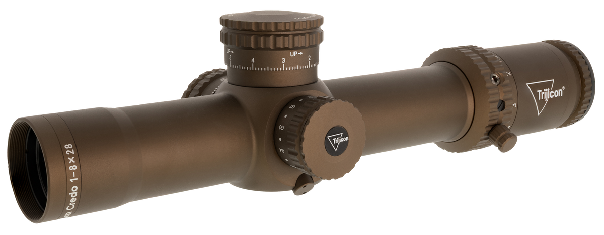 Trijicon Credo 1-8x28mm FFP MRAD Riflescope 34mm Tube - Coyote Brown — view 2