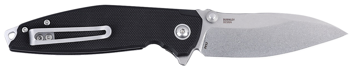 Columbia River CRKT 2540 Ibis 3.09" Folding Plain Stonewashed D2 Steel Black G10 Knife — view 2