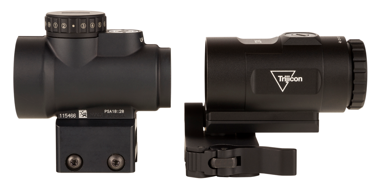 Trijicon MRO HD 1x/3x 25mm 2 MOA Red Dot / 68 MOA Circle Reflex Sight w/ 3x Magnifier - Matte Black — view 2