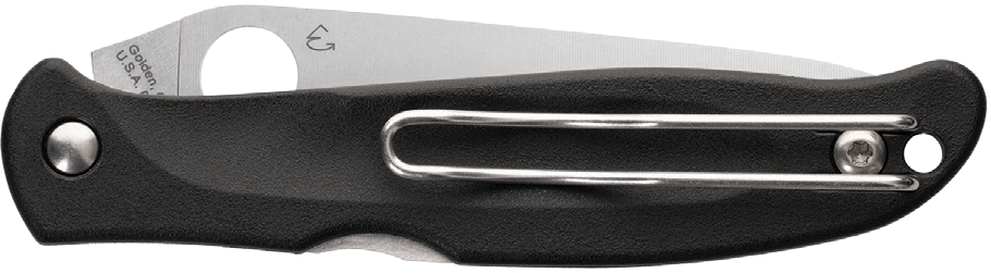 Spyderco Charisma Lightweight 2.98" CTS BD1N Drop Point Plain Edge FRN Black Folding Knife — view 2