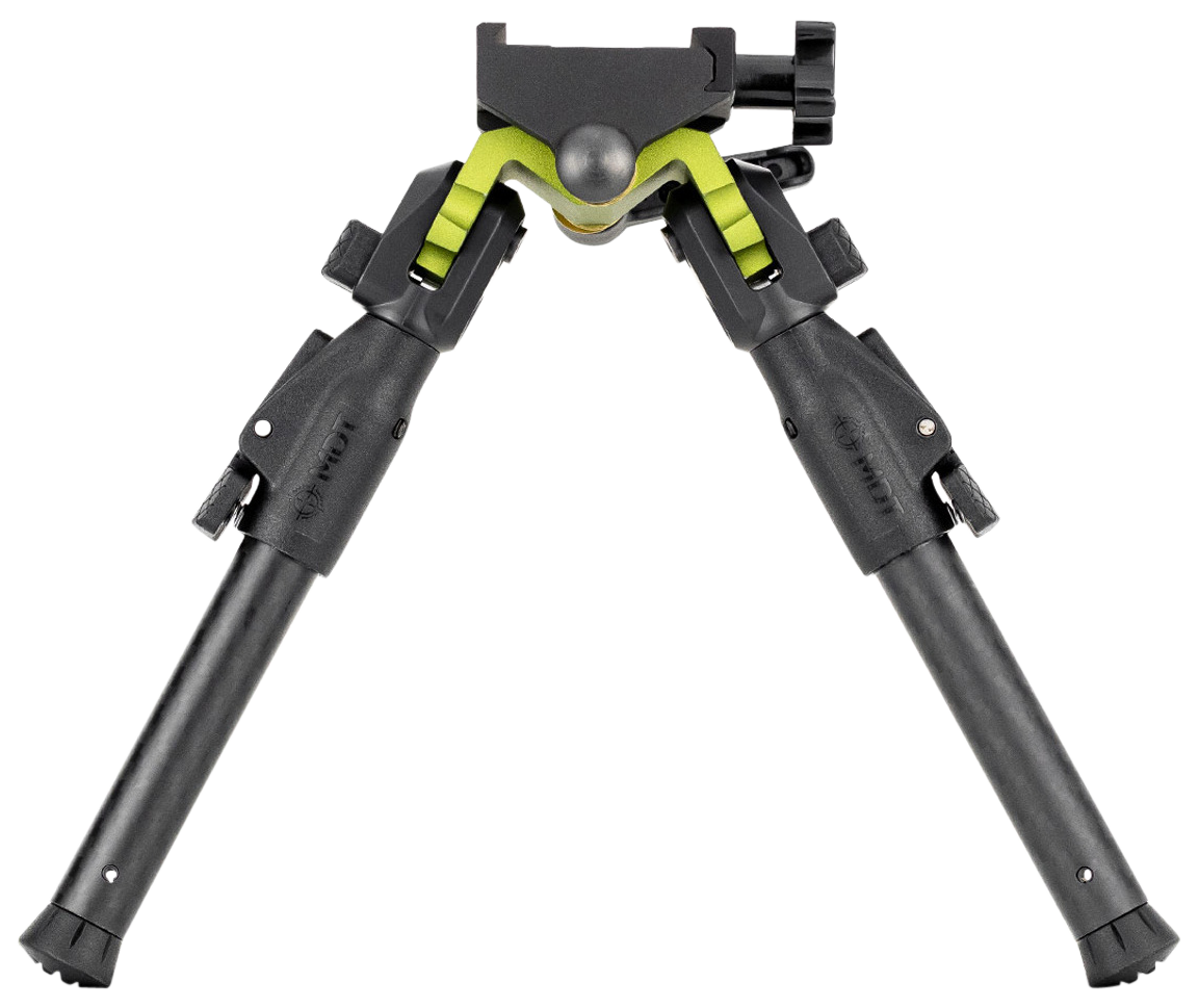 MDT Sporting Goods GRND-POD Green/Black 4.5"-9" Carbon Fiber Bipod - ARCA/RRS Dovetail — view 2