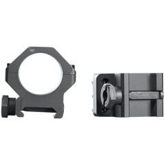 Weaver Mounts Six-Hole Picatinny Rings 1" Medium Matte Black Aluminum — view 2