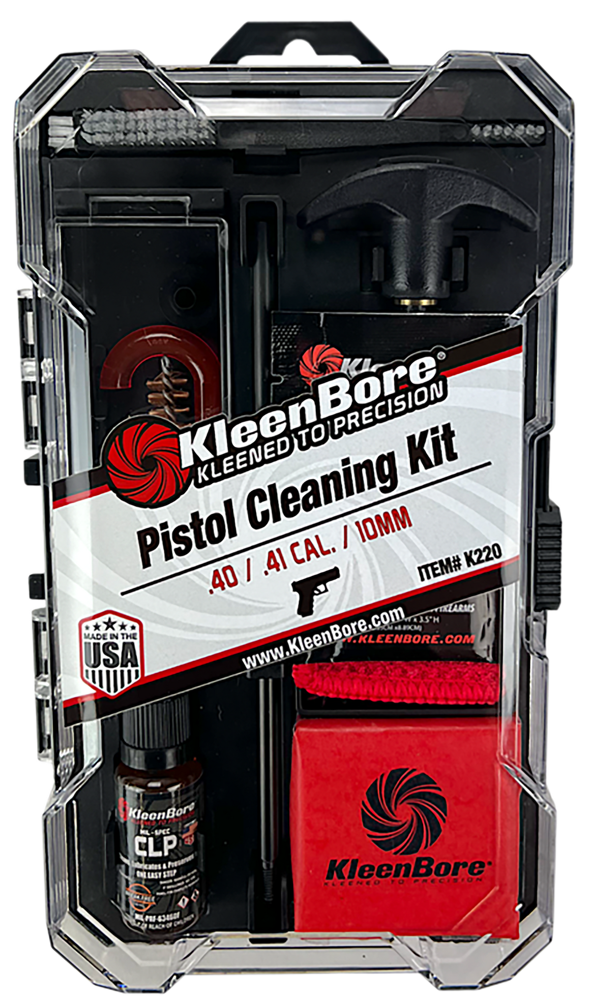 Kleen-Bore K220 Classic Cleaning Kit 40/41/10mm Handgun — view 2