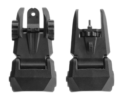 TacFire IS012B Front/Rear Same Plane / Low Profile Polymer Flip-Up Sight Set - Black — view 2