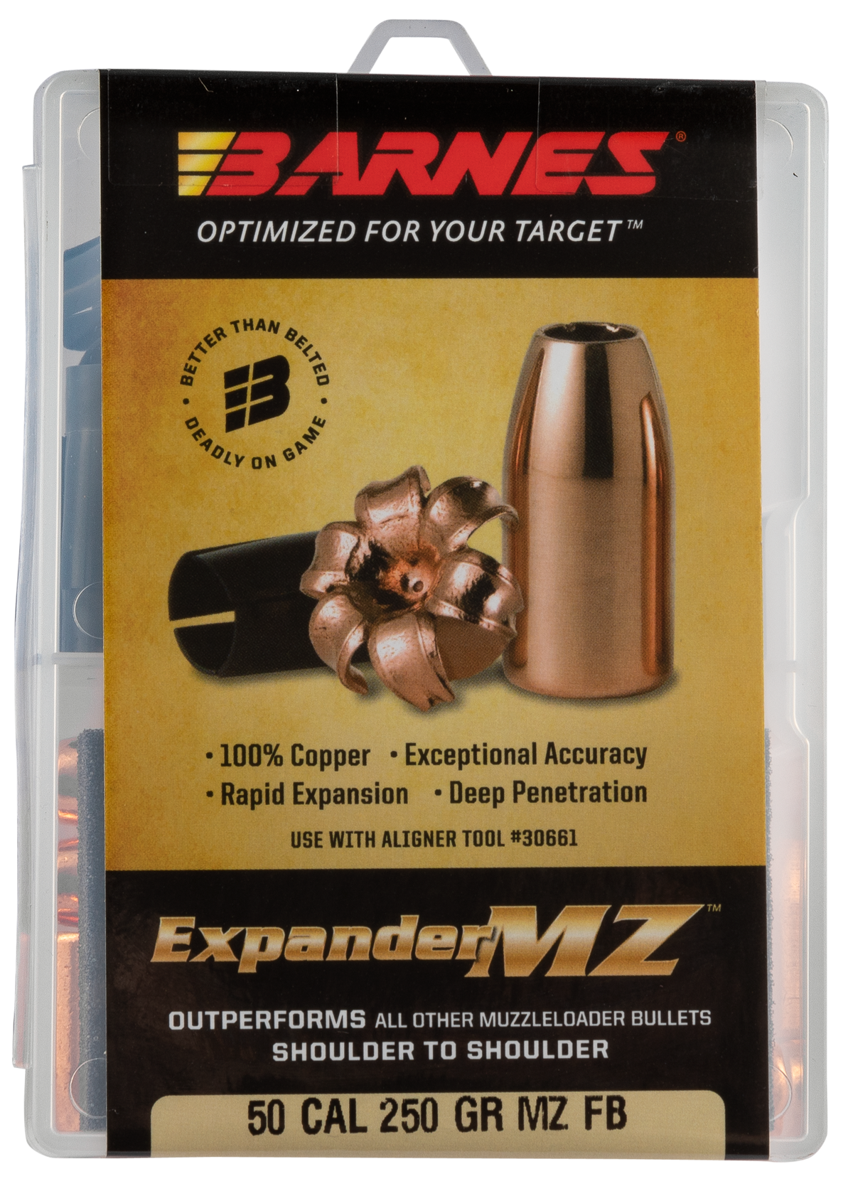 Barnes Bullets Expander MZ 50 Cal 250gr Muzzleloader Hollow Point 24-Rd Box — view 2