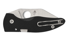 Spyderco MicroJimbo 2.45" Folding Wharncliffe Plain Edge CPM S90V Black Carbon Fiber — view 2