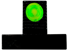 HiViz KB2015 LiteWave Front Sight for Kimber 1911 - Green/Red/White LitePipes, Black Steel — view 2