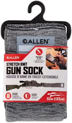 Allen 13167 Stretch Knit Gun Sock Gray 52 in Silicone-Treated - Holds Scoped Rifles & Shotguns — view 2