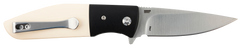Columbia River Curfew 3.10" Folding Drop Point Plain Satin 8Cr13MoV Black/White Resin Knife — view 2