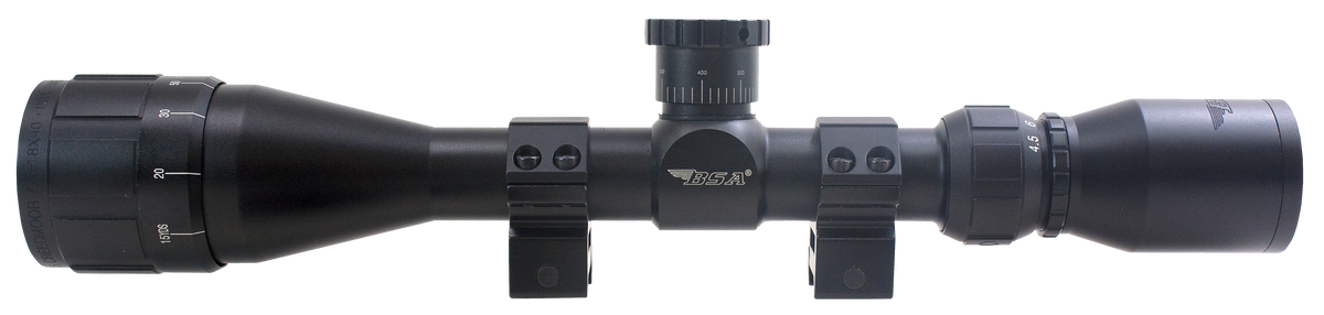 BSA Sweet 22 3-9x40mm AO 30/30 Duplex 1" Tube Rifle Scope - Matte Black — view 2