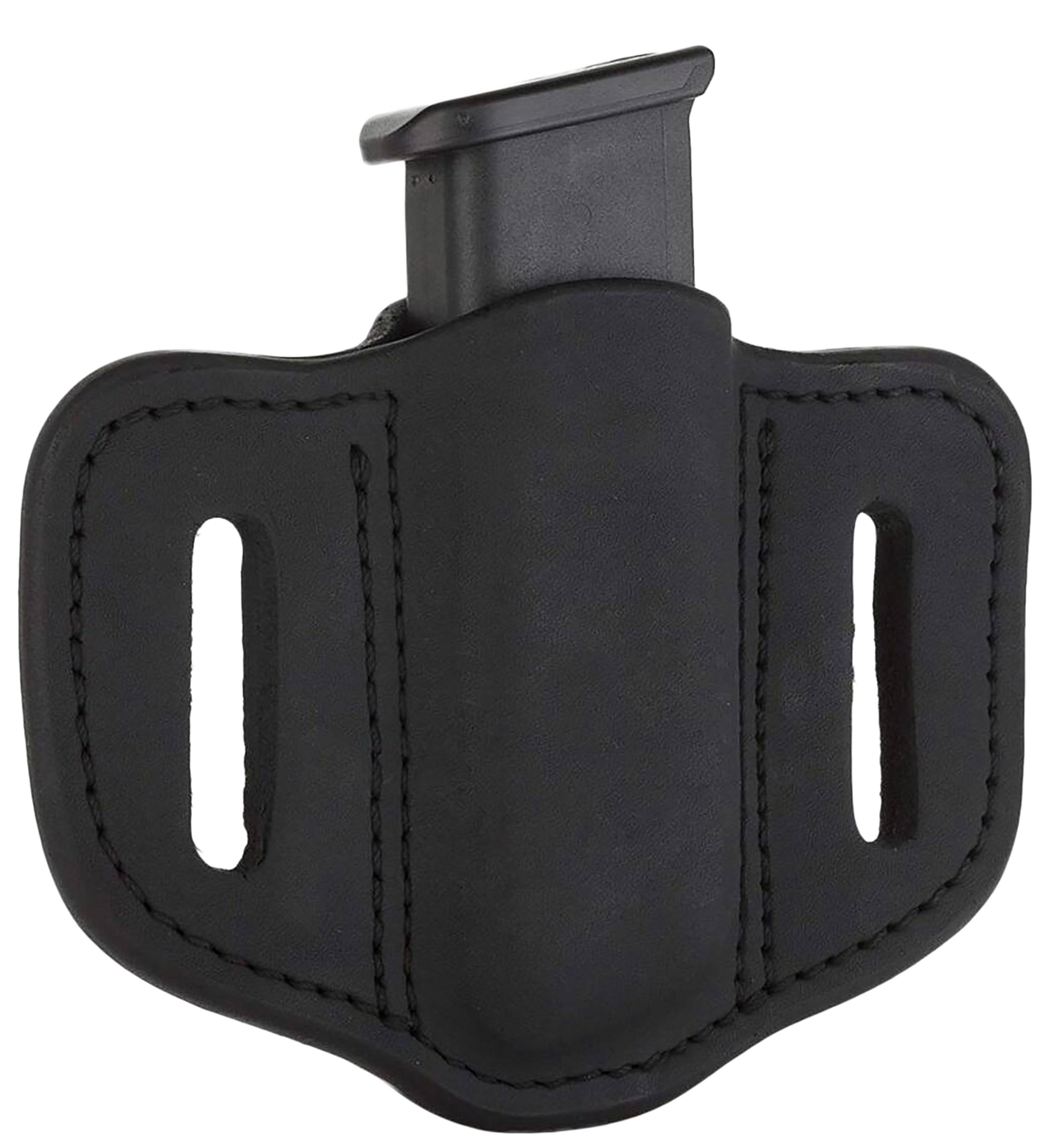 1791 Gunleather MAG1.2 Single Mag Holster Double Stack Belt Slide - Stealth Black Leather — view 2