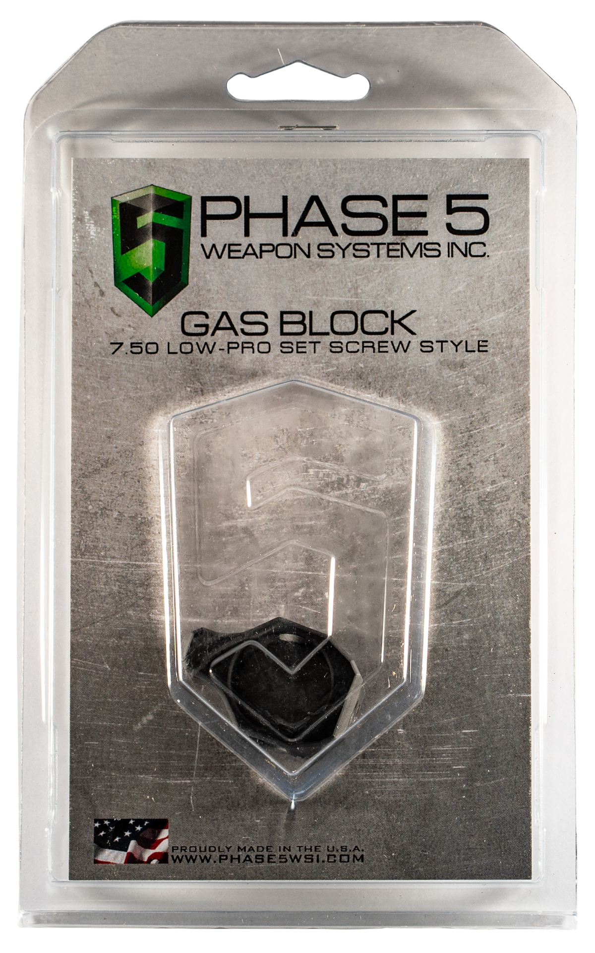Phase 5 Weapon Systems Lo-Pro Gas Block AR-15 .750" Set Screw Mag Phosphate 4140 Chromoly Steel — view 2
