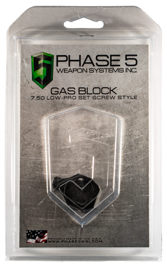 Phase 5 Weapon Systems Lo-Pro Gas Block AR-15 .750" Set Screw Mag Phosphate 4140 Chromoly Steel — view 2