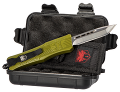 CobraTec Knives CTK-1 Small 2.75" OTF Tanto Plain D2 Steel OD Green Aluminum Handle — view 2