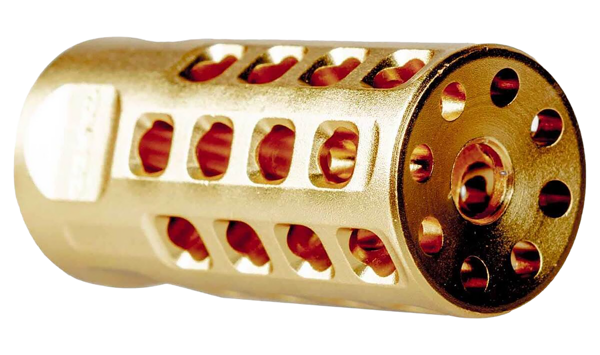 Tapco TAP22032 10/22 Muzzle Brake Gold Anodized Aluminum 1/2x28 .22 LR — view 2