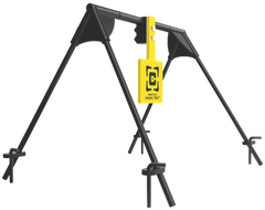 Caldwell Swinging AR500 Steel Hanging Rifle Target Black/Yellow - Includes Ground Stakes — view 2
