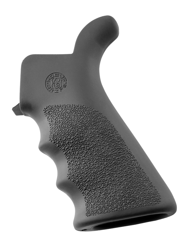 Hogue OverMolded Rubber Beavertail AR-15 Grip w/ Finger Grooves - Slate Gray — view 2