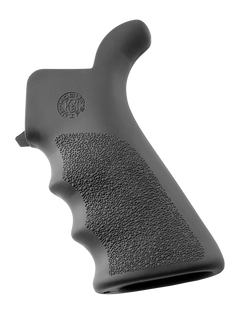 Hogue OverMolded Rubber Beavertail AR-15 Grip w/ Finger Grooves - Slate Gray — view 2