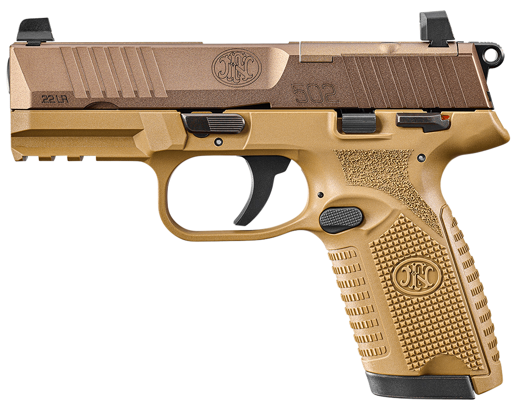 FN 502 MRD 22 LR 4" 10+1 FDE Semi-Auto Pistol - 2x 10-Rd Mags — view 2