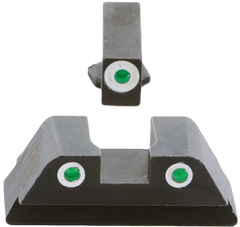 AmeriGlo GL430 Classic Tritium Sight Set for Glock 42/43/43X/48 - Green Tritium White Outline — view 2