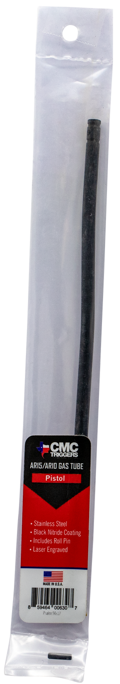 CMC Triggers 81621 AR-15/AR-10 Gas Tube Pistol Length 6.705" 304 Stainless Steel - Black Nitride — view 2