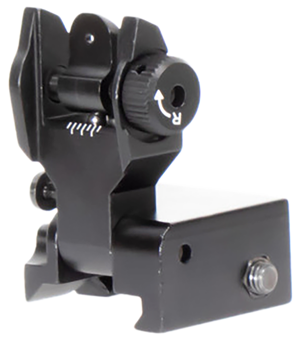 Aim Sports MT201 AR-15 Low Profile Rear Flip Up Sight - Black Anodized — view 2