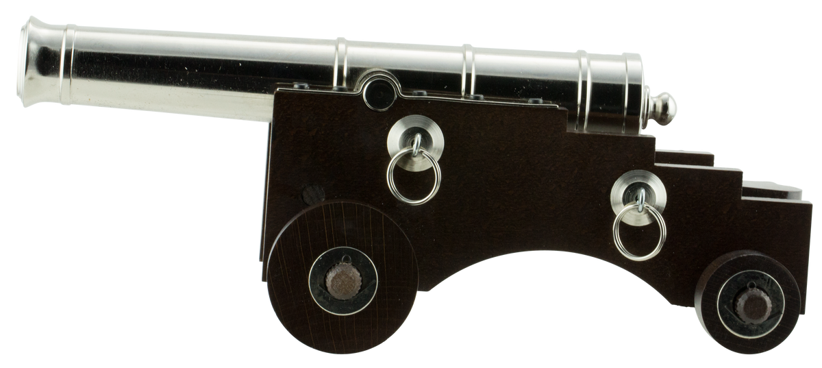 Traditions Old Ironsides Mini Cannon 50 Cal 9" Nickel Hardwood Breech Action — view 2