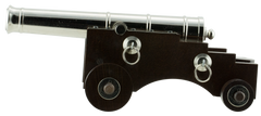 Traditions Old Ironsides Mini Cannon 50 Cal 9" Nickel Hardwood Breech Action — view 2