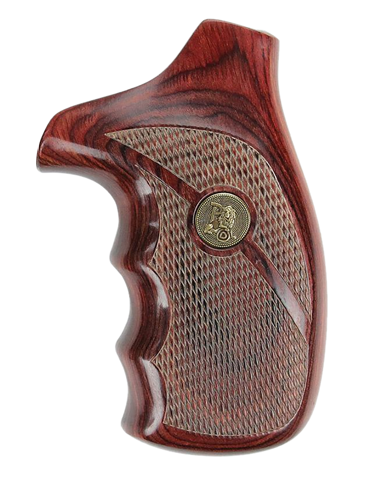 Pachmayr Renegade Grip Checkered Rosewood Laminate w/Finger Grooves S&W N Frame Round Butt — view 2