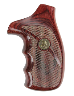 Pachmayr Renegade Grip Checkered Rosewood Laminate w/Finger Grooves S&W N Frame Round Butt — view 2