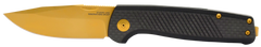 S.O.G Terminus SJ LTE 2.90" Folding Plain Gold TiNi S35VN Blade Graphite Textured G10 Handle — view 2