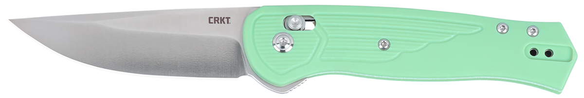 Columbia River SERO 3.02" Folding Plain TiNi S35VN SS Aqua Textured GRN Handle Knife — view 2